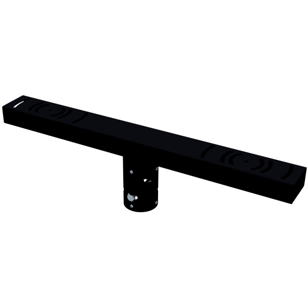 Spotlight adaptation | galvanized and coated in RAL9005 | mounting of 2 spotlights